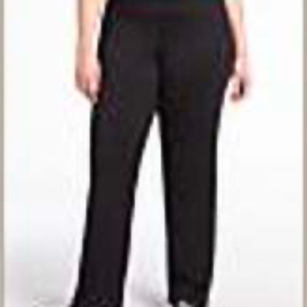YOGA PANT, BLACK, SIZE 4X, POLYESTER/SPANDEX, PERFORM BY PENNINGTONS, PULL ON,